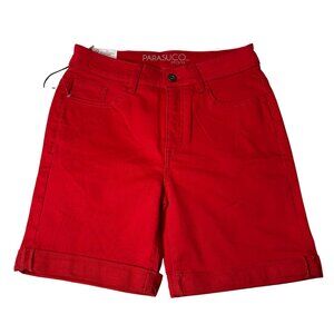 Parasuco Women’s Red Mid-Rise Jean Shorts | Size 8